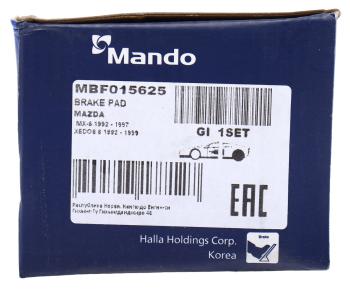 969 р. Колодки тормозные MAZDA 626 (92-97),Xedos 6,MX-6 FORD Probe задние (4шт.) MANDO MANDO mbf015625  с доставкой в г. Майкоп. Увеличить фотографию 5
