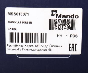 6 299 р. Амортизатор VOLVO S40 (04-) передний правый газовый MANDO MANDO mss016071  с доставкой в г. Майкоп. Увеличить фотографию 4