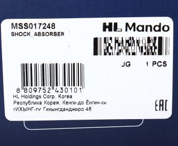 3 499 р. Амортизатор PEUGEOT 207 (07-) передний левый газовый MANDO MANDO mss017248 MANDO mss017248  с доставкой в г. Майкоп. Увеличить фотографию 3