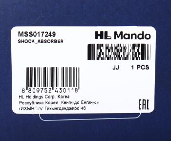 5 349 р. Амортизатор PEUGEOT 207 (07-) передний правый газовый MANDO MANDO mss017249  с доставкой в г. Майкоп. Увеличить фотографию 3