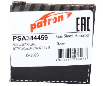 2 369 р. Амортизатор VW Golf 5,6,Caddy AUDI A3 SKODA Octavia,Yeti задний левыйправый газовый PATRON PATRON psa344459  с доставкой в г. Майкоп. Увеличить фотографию 4