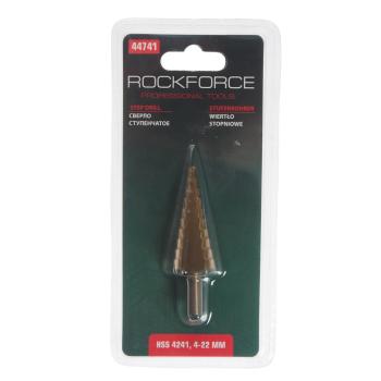 659 р. Сверло ступенчатое 4.0-22.0мм в блистере (HSS 4241) ROCKFORCE ROCKFORCE rf-44741  с доставкой в г. Майкоп. Увеличить фотографию 1