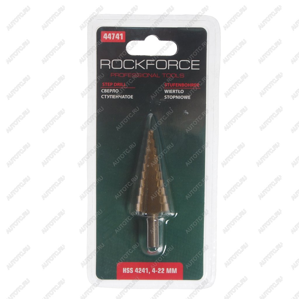 659 р. Сверло ступенчатое 4.0-22.0мм в блистере (HSS 4241) ROCKFORCE ROCKFORCE rf-44741  с доставкой в г. Майкоп