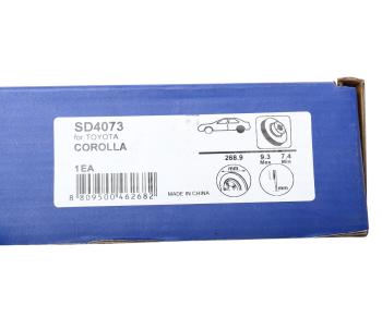 2 099 р. Диск тормозной TOYOTA Corolla (02-),Yaris (99-) задний (1шт.) SANGSIN SANGSIN sd4073  с доставкой в г. Майкоп. Увеличить фотографию 6