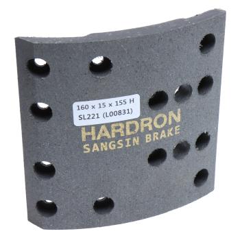 1 179 р. Накладка тормозной колодки HYUNDAI HD120,AeroTown R19,5 переднейзадней (F1R1) SANGSIN SANGSIN sl221  с доставкой в г. Майкоп. Увеличить фотографию 1