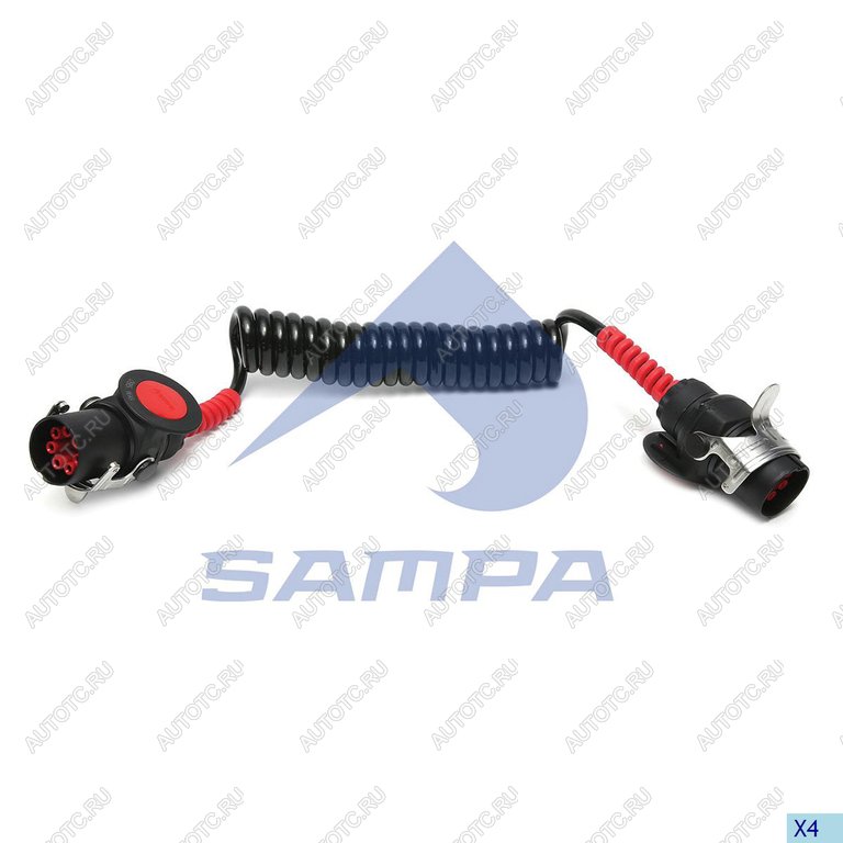 4 299 р. Кабель электрический АБС прицепа 7-полюсный L=4500мм SAMPA SAMPA 095.166 SAMPA 095.166  с доставкой в г. Майкоп