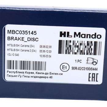 2 099 р. Диск тормозной MITSUBISHI Carisma (96-04) VOLVO S40 (96-04) задний (1шт.) MANDO MANDO mbc035145 MANDO mbc035145  с доставкой в г. Майкоп. Увеличить фотографию 5