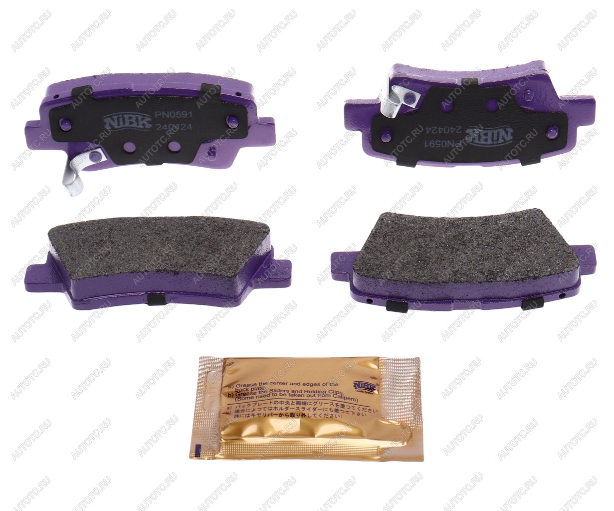 3 099 р. Колодки тормозные HYUNDAI Sonata (06-) задние (4шт.) NIBK NIBK pn0591 NIBK pn0591  с доставкой в г. Майкоп