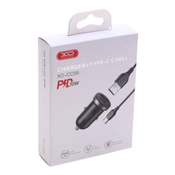 729 р. Устройство зарядное в прикуриватель 1USB + 1 Type C 12V XO XO cc56 black  с доставкой в г. Майкоп. Увеличить фотографию 4
