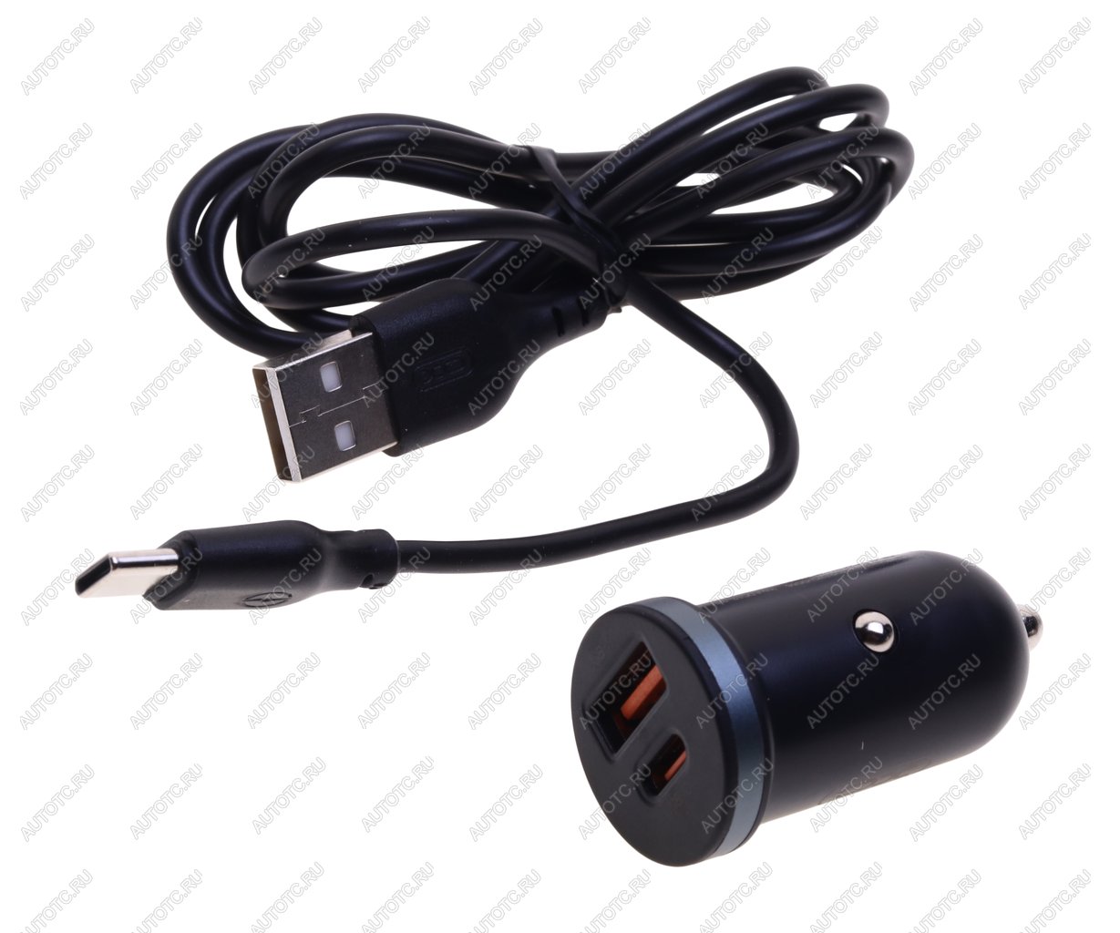 729 р. Устройство зарядное в прикуриватель 1USB + 1 Type C 12V XO XO cc56 black  с доставкой в г. Майкоп