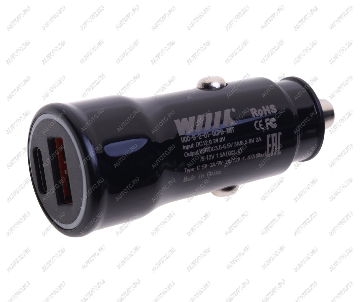 569 р. Устройство зарядное в прикуриватель 1USB + 1 Type C 12V WIIIX WIIIX ucc-5-2-01-qcpd-ant  с доставкой в г. Майкоп