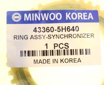 2 599 р. Кольцо HYUNDAI HD65,72,County (M3S5) синхронизатора 2,3-й передачи MINWOO MINWOO 43360-5h640  с доставкой в г. Майкоп. Увеличить фотографию 3