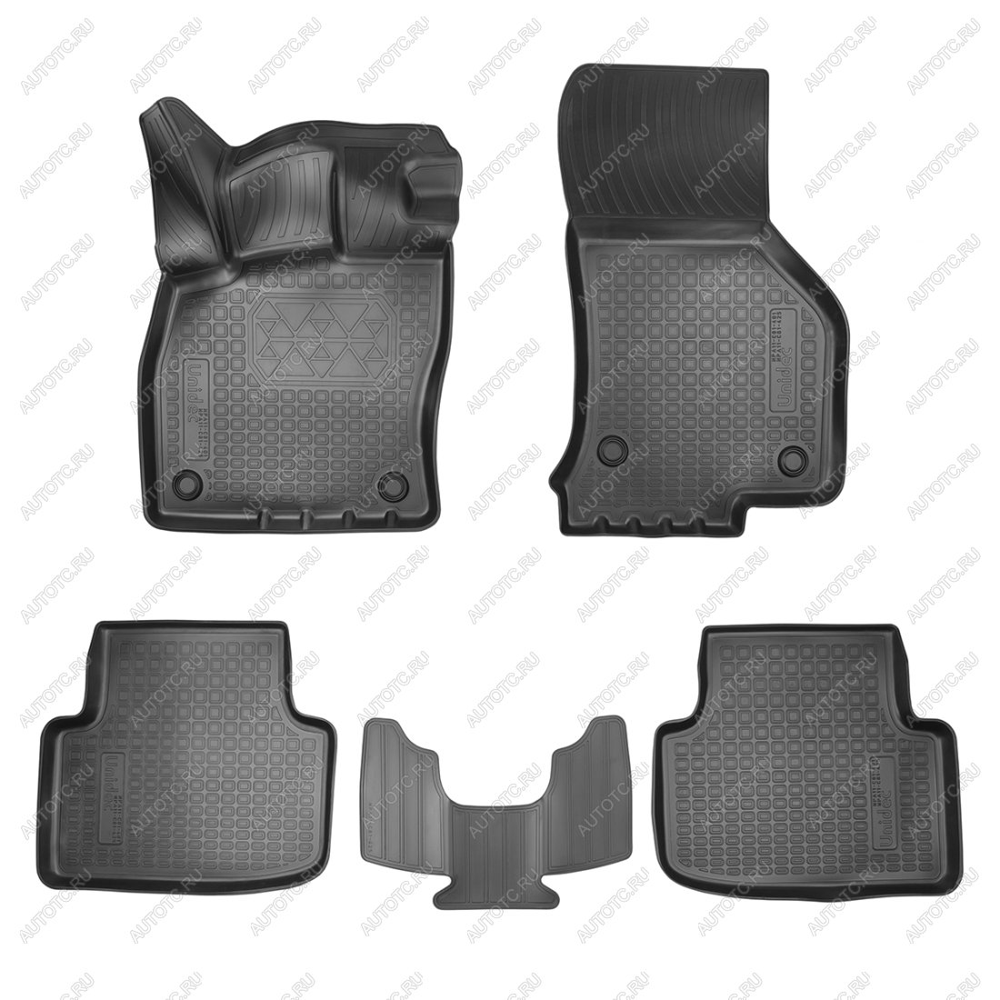 2 479 р. Коврики салонные (3D) Norplast Unidec  Skoda Octavia  A8 (2019-2022) универсал (черные)  с доставкой в г. Майкоп