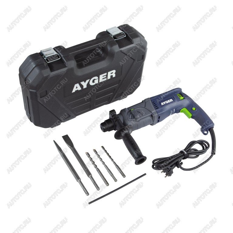 6 449 р. Перфоратор 1050Вт 2.6Дж (кейс,набор буров) AYGER AYGER ah1050  с доставкой в г. Майкоп