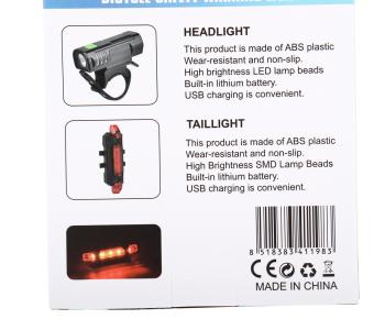 1 199 р. Фонарь велосипедный набор USB кабель с аккумулятором 600mAh Led NO NAME qx-t1198  с доставкой в г. Майкоп. Увеличить фотографию 7