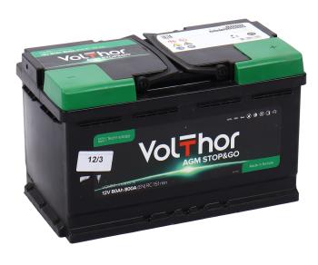 23 999 р. Аккумулятор VOLTHOR AGM 80Ач обратная полярность VOLTHOR 6ст80(0)  с доставкой в г. Майкоп. Увеличить фотографию 2