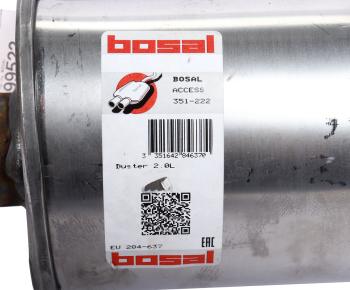 10 099 р. Глушитель RENAULT Duster средняя часть BOSAL BOSAL 351-222  с доставкой в г. Майкоп. Увеличить фотографию 3