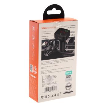 879 р. Устройство зарядное в прикуриватель с трансмиттером (bluetooth,hands free) HOCO HOCO e59 black  с доставкой в г. Майкоп. Увеличить фотографию 5