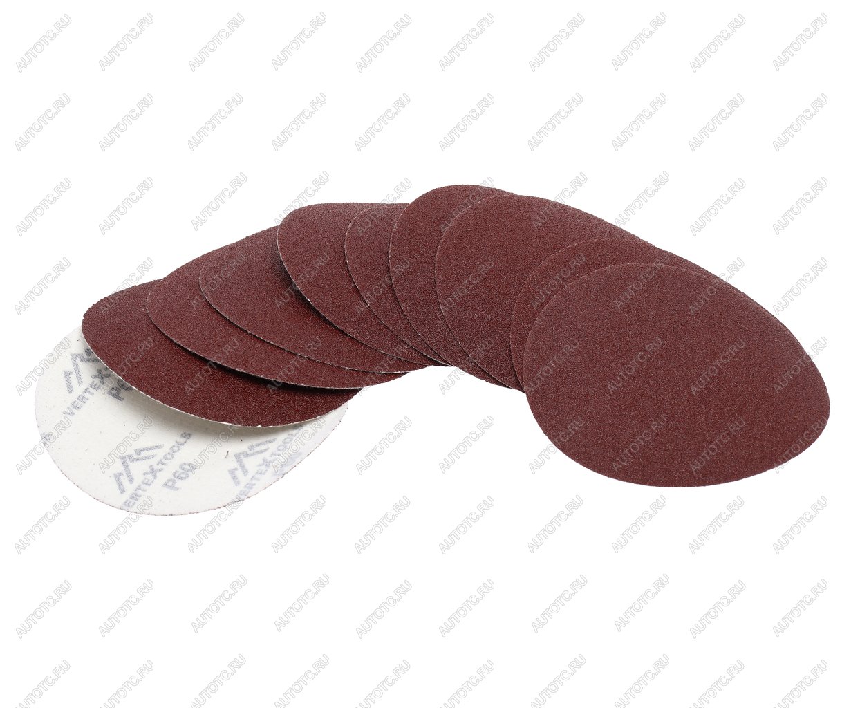 116 р. Бумага наждачная на липучке D125 P60 10шт. VERTEXTOOLS VERTEXTOOLS 12800-060  с доставкой в г. Майкоп