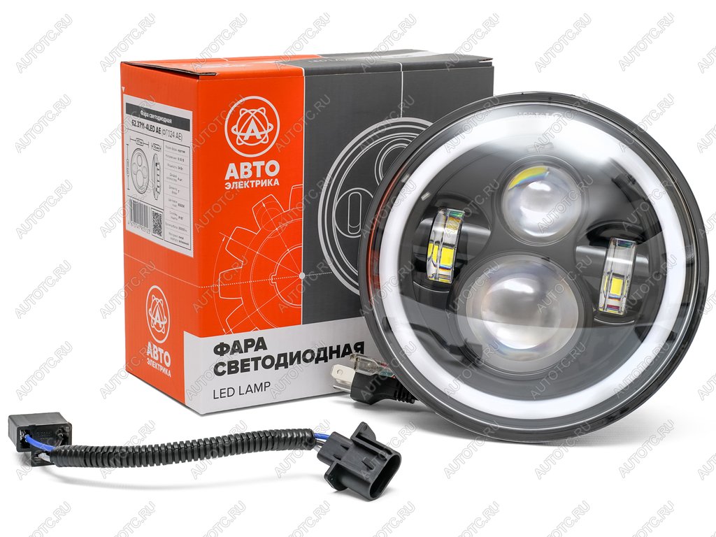 2 079 р. Фара ВАЗ-21213,УАЗ-31519 Хантер 4 диода, с ДХО и поворотником AVTOELECTRICA AVTOELECTRICA 62.3711-4led ae (фг024 ae)  с доставкой в г. Майкоп