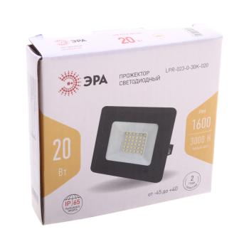 499 р. Светильник светодиодный 220V 20W 3000K черный ЭРА ЭРА lpr-023-0-30k-020  с доставкой в г. Майкоп. Увеличить фотографию 4