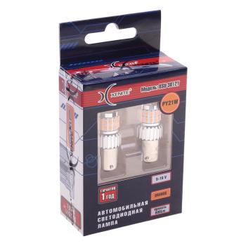 759 р. Лампа светодиодная 12V PY21W BAU15s желтая блистер (2шт.) XENITE XENITE 1009680  с доставкой в г. Майкоп. Увеличить фотографию 3