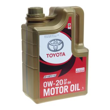4 199 р. Масло моторное TOYOTA MOTOR OIL SP синт.4л SAE0W20 OE TOYOTA 08880-84355  с доставкой в г. Майкоп. Увеличить фотографию 1