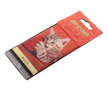 76 р. Ароматизатор подвесной пластина (маленький тигр) Wild AREON AREON aw05  с доставкой в г. Майкоп. Увеличить фотографию 1