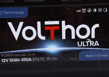 8 499 р. Аккумулятор VOLTHOR Ultra 50Ач обратная полярность VOLTHOR 6ст50(0) 55010  с доставкой в г. Майкоп. Увеличить фотографию 4