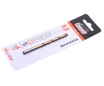 100 р. Сверло по металлу 6.0х93мм HSS Titanium GEPARD GEPARD gp1360-093  с доставкой в г. Майкоп. Увеличить фотографию 1