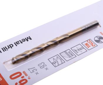100 р. Сверло по металлу 6.0х93мм HSS Titanium GEPARD GEPARD gp1360-093  с доставкой в г. Майкоп. Увеличить фотографию 3