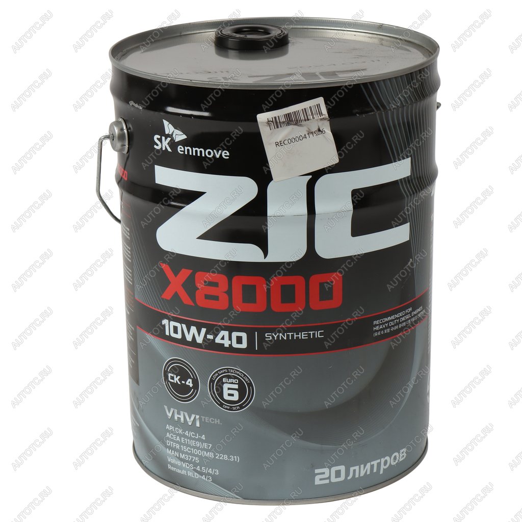 17 999 р. Масло дизельное X8000 CK-4CJ-4E7E11 10W40 синт.20л ZIC ZIC 192132  с доставкой в г. Майкоп