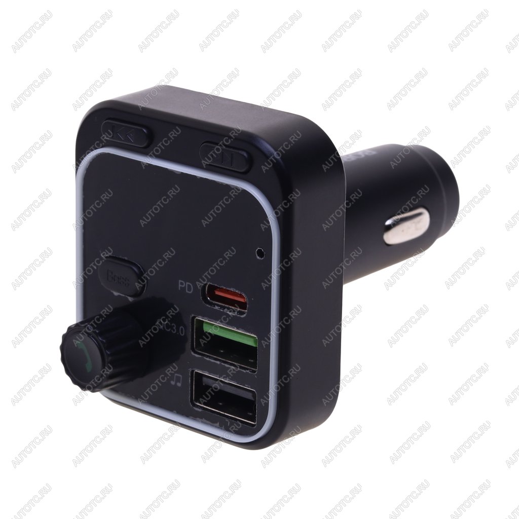 699 р. Устройство зарядное в прикуриватель с трансмиттером (bluetooth,hands free) черное BOROFONE BOROFONE bc53  с доставкой в г. Майкоп