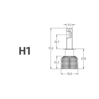 2 889 р. Лампа светодиодная 12V H1 P14.5s бокс (2шт.) MTF MTF lan01k6  с доставкой в г. Майкоп. Увеличить фотографию 5