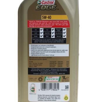 1 569 р. Масло моторное EDGE TITANIUM dexos2 5W40 C3SNCF синт.1л CASTROL CASTROL 15e696  с доставкой в г. Майкоп. Увеличить фотографию 4