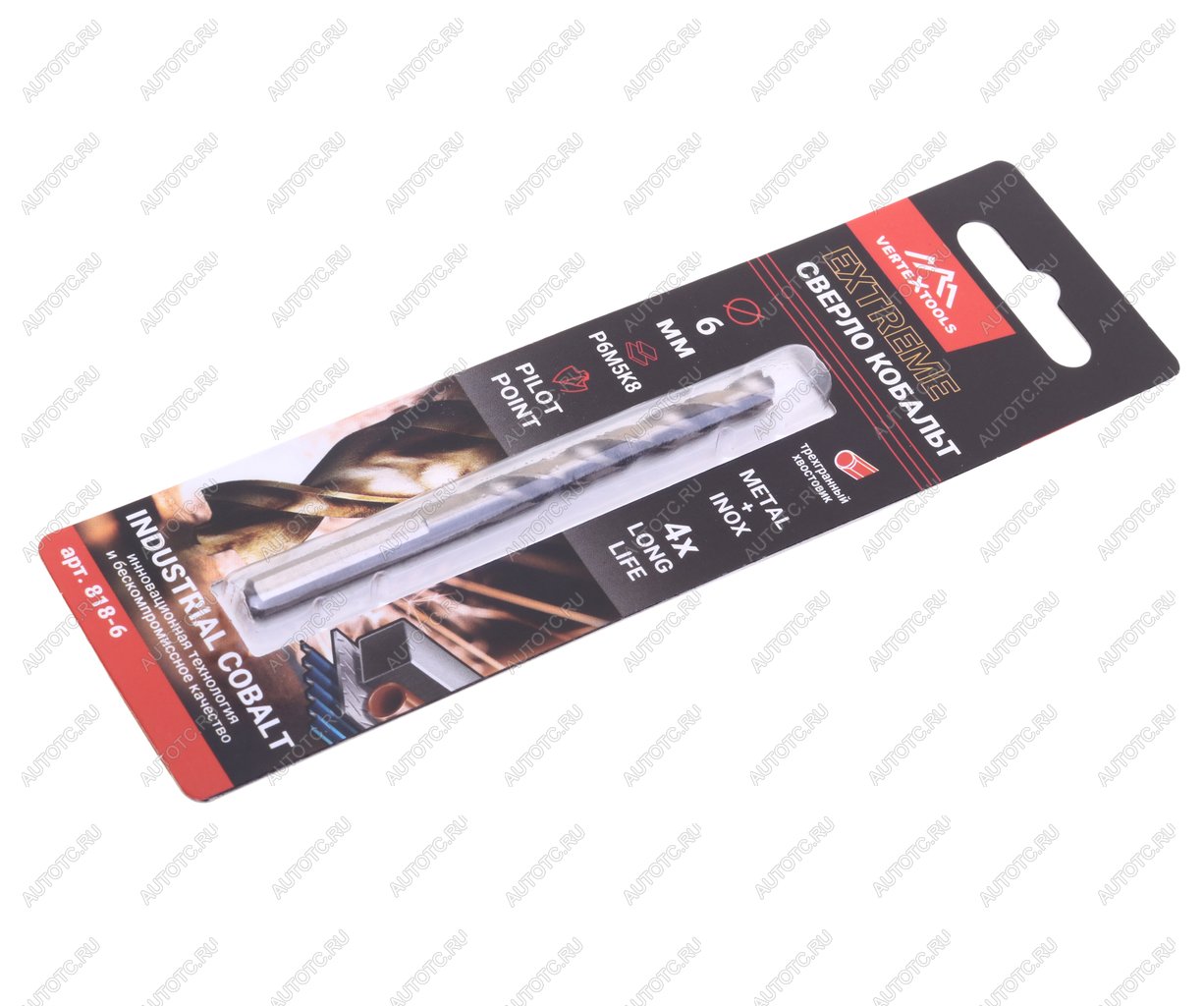 299 р. Сверло по металлу 6.0х93мм HSS Cobalt VERTEXTOOLS VERTEXTOOLS 818-6  с доставкой в г. Майкоп
