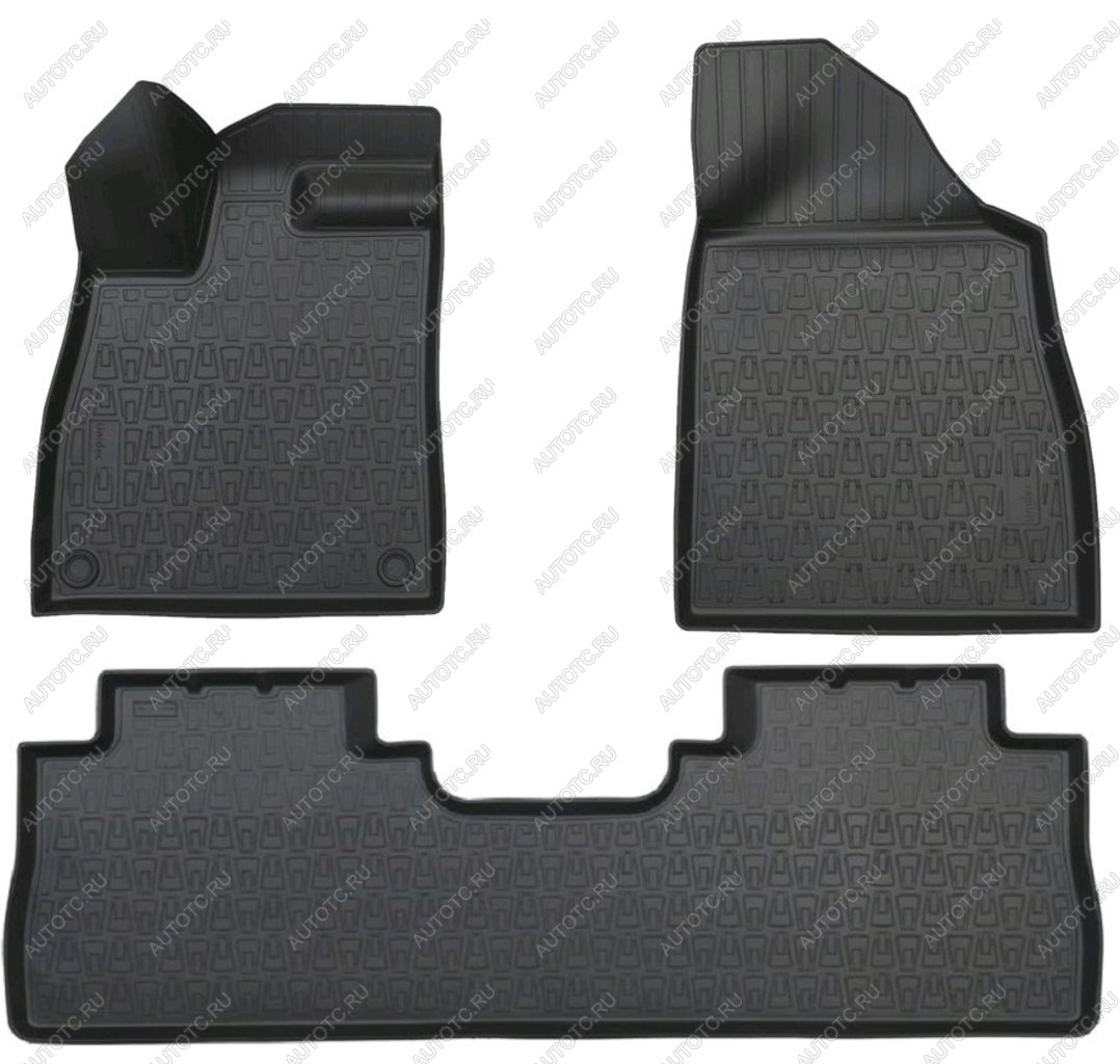 2 689 р. Коврик салона GAC GS8 2 (21-) (1,2 ряд) полиуретан черный (3 предм.) NORPLAST NORPLAST npa11-c27-206  с доставкой в г. Майкоп