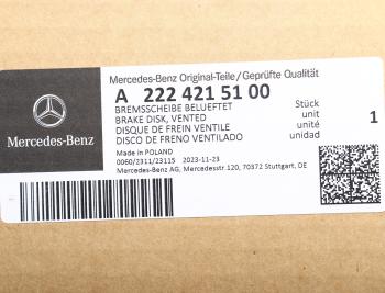 28 749 р. Диск тормозной MERCEDES S (W222) передний (1шт.) OE MERCEDES a2224215100 MERCEDES a2224215100  с доставкой в г. Майкоп. Увеличить фотографию 5