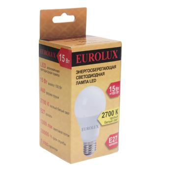 121 р. Лампа светодиодная E27 A60 15W (100W) 220V теплый EUROLUX EUROLUX 4606059029519 EUROLUX 4606059029519  с доставкой в г. Майкоп. Увеличить фотографию 2