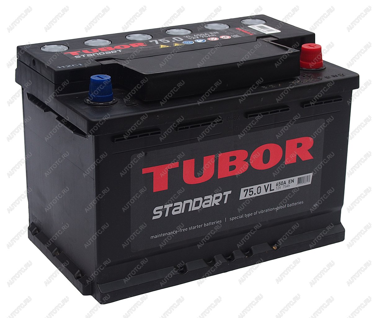 10 999 р. Аккумулятор TUBOR Standart 75Ач обратная полярность TUBOR 6ст75(0)  с доставкой в г. Майкоп