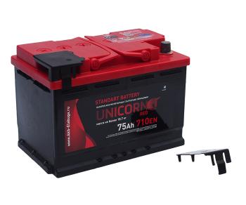 10 349 р. Аккумулятор UNICORN Red EFB 75Ач обратная полярность UNICORN 6ст75(0)  с доставкой в г. Майкоп. Увеличить фотографию 2