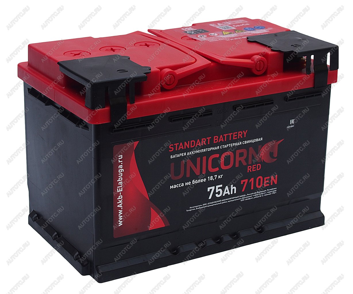 10 349 р. Аккумулятор UNICORN Red EFB 75Ач обратная полярность UNICORN 6ст75(0)  с доставкой в г. Майкоп