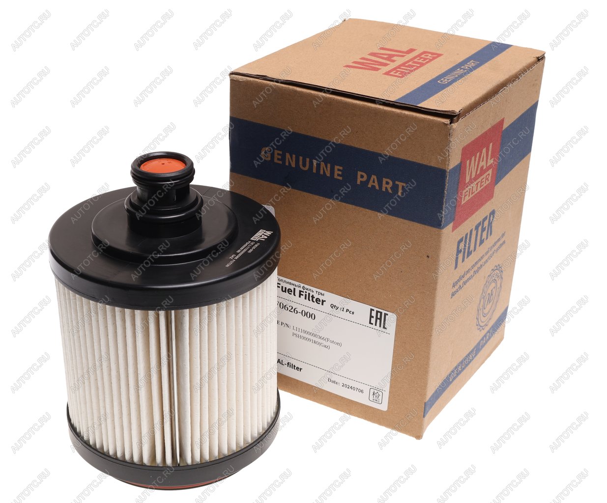 2 199 р. Фильтр топливный ГАЗель Next,NN дв.G21A (элемент) WAL FILTER WAL FILTER рsн0009180  с доставкой в г. Майкоп