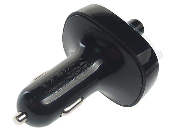 1 259 р. Устройство зарядное в прикуриватель с трансмиттером (bluetooth,hands free) черное XO XO bcc02 black  с доставкой в г. Майкоп. Увеличить фотографию 2