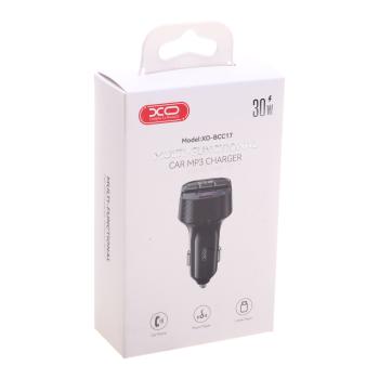 1 039 р. Устройство зарядное в прикуриватель с трансмиттером (bluetooth,hands free) XO XO bcc17 black  с доставкой в г. Майкоп. Увеличить фотографию 4