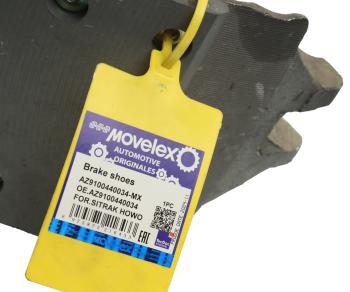 4 999 р. Колодка тормозная SITRAK HOWO передние с накладками (1шт.) MOVELEX MOVELEX az9100440034-mx  с доставкой в г. Майкоп. Увеличить фотографию 5