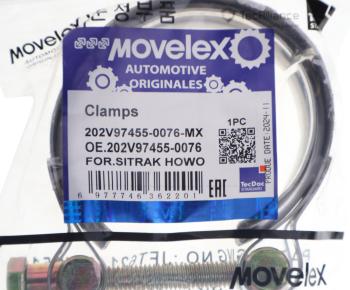 239 р. Хомут SITRAK HOWO патрубка коллектора впускного D=77мм MOVELEX MOVELEX 202v974550076-mx  с доставкой в г. Майкоп. Увеличить фотографию 3