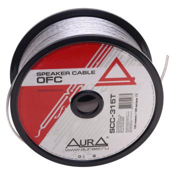 17 299 р. Кабель акустический 16Ga (2х1.5мм) 100м бухта AURA AURA scc-315t бухта 100м  с доставкой в г. Майкоп. Увеличить фотографию 1
