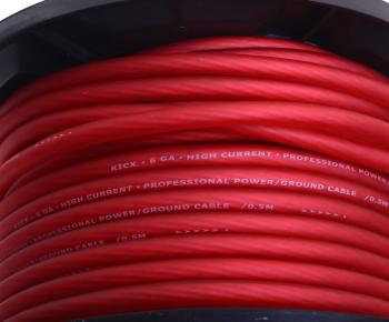 7 999 р. Кабель силовой 6Ga (13мм) 50м бухта красный KICX KICX pcc 650rs бухта 50м.  с доставкой в г. Майкоп. Увеличить фотографию 2