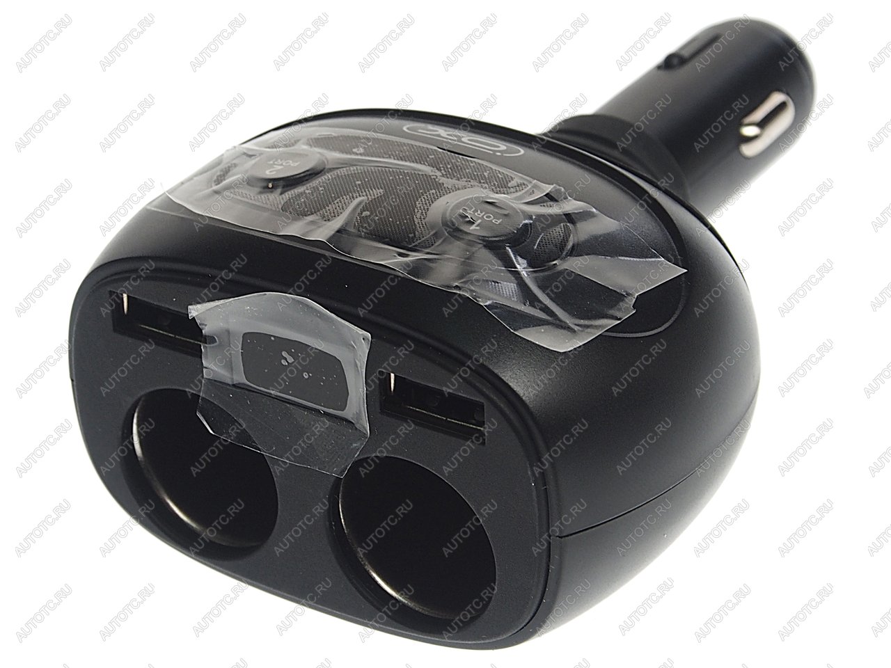 1 099 р. Разветвитель прикуривателя 2-х гнездовой 12V 2USB черный XO XO cc41 black  с доставкой в г. Майкоп
